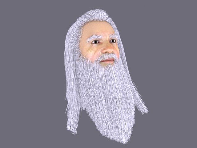 Old Man Face With High Polygon Hair And Facial Hair Reallistic 3d Model In Man 3dexport