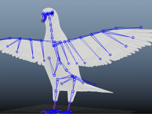 Realistic flying White Dove- LOOP FLIGHT animations Low-poly 3D Model