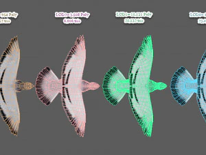 Realistic Animated Rock Pigeon 3D Model