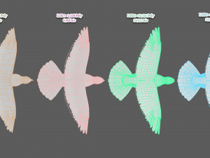 Realistic Animated White Dove Low-poly Modelo 3D