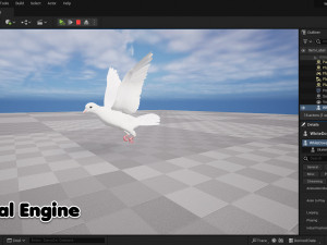Realistic Animated White Dove Low-poly Modelo 3D