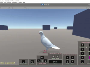 Realistic Animated White Dove Low-poly 3D Model