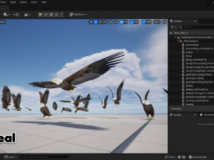 Realistic Animated Bald Eagle Modello 3D