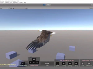 Aquila calva animata realistica Modello 3D