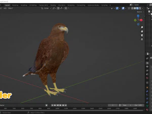 Realistic Animated Golden Eagle 3D Model