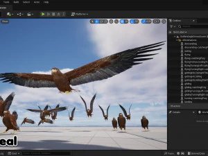 Realistic Animated Golden Eagle 3D Model