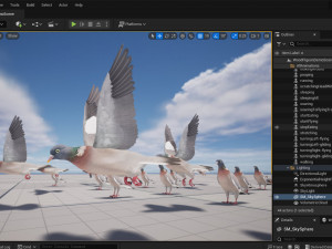Realistic Animated Wood Pigeon Modello 3D