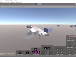 Realistic Animated Wood Pigeon Modello 3D