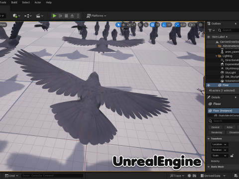 Realistic Animated Raven 3D Model
