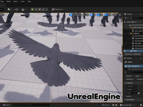 Corvo animato realistico Modello 3D
