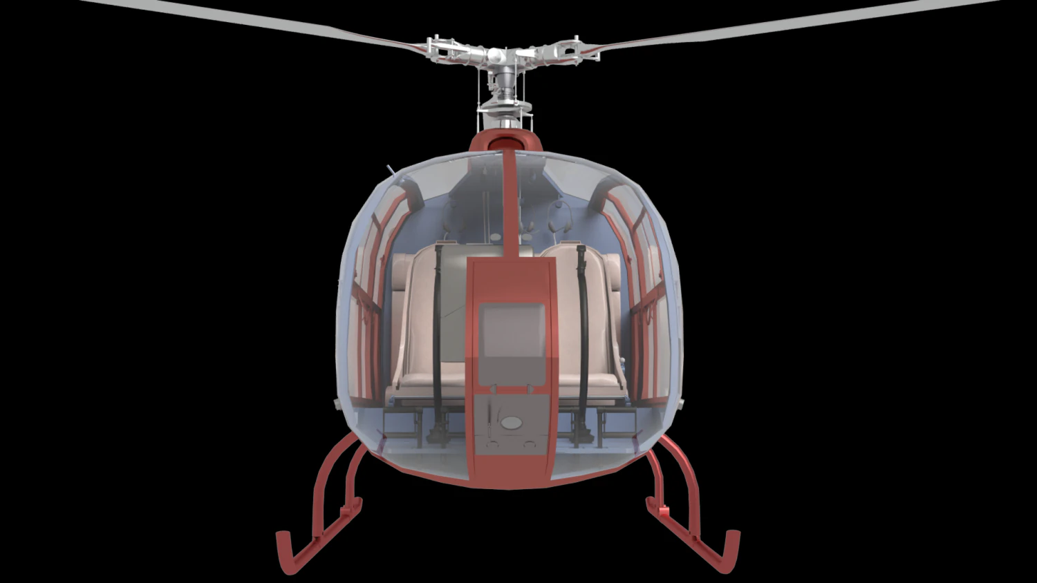 sa 342 gazelle 3D Model .c4d .max .obj .3ds .fbx .stl .blend