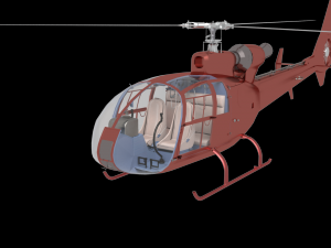 sa 342 gazelle 3D Model