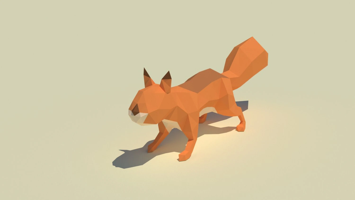 low-poly squirrel 3D Model .c4d .max .obj .3ds .fbx .stl .blend 