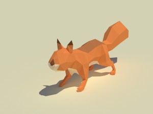 low-poly squirrel 3D 모델