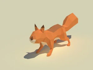 low-poly squirrel 3D Model