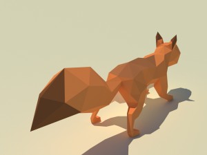 low-poly squirrel Modello 3D