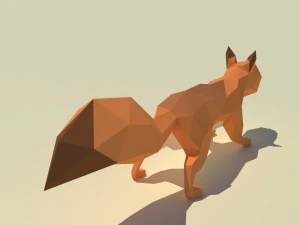 low-poly squirrel 3D Model