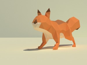 low-poly squirrel Modello 3D