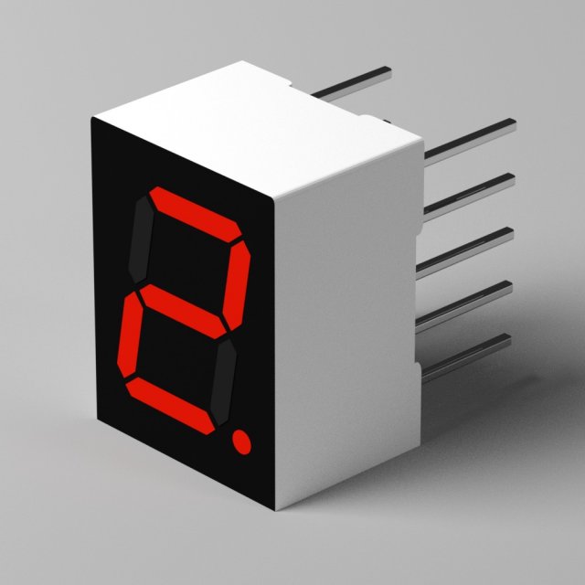 seven segment led single digit Modèle 3D .c4d .max .obj .3ds .fbx .stl .blend 