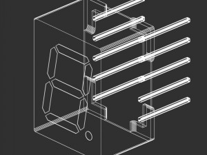 seven segment led single digit Modèle 3D
