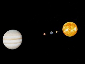 solar system with asteroid belt Model 3D
