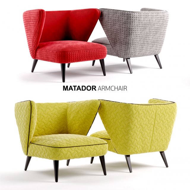 roche bobois matador 3D Model .c4d .max .obj .3ds .fbx .stl .blend 