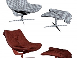 roche bobois dolphin armchir 3D Model