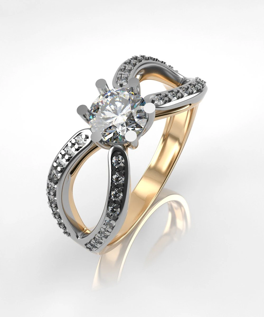 engagement ring 001 3D Print Model .c4d .max .obj .3ds .fbx .stl .blend
