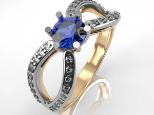 engagement ring 001 3D Print Model