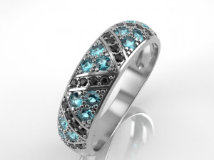 fashion ring 001 Modello di stampa 3D