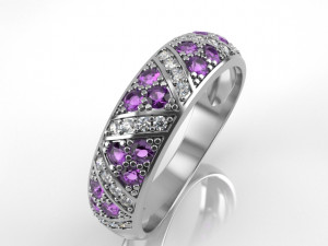 fashion ring 001 Modello di stampa 3D