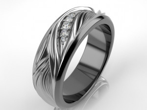 fashion ring 002 wave Modello di stampa 3D