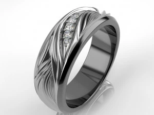 fashion ring 002 wave 3D Print Model