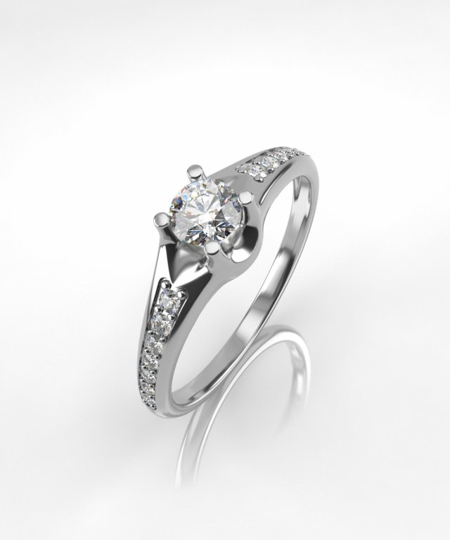 engagement ring 002 3D 프린트 모델 .c4d .max .obj .3ds .fbx .stl .blend 