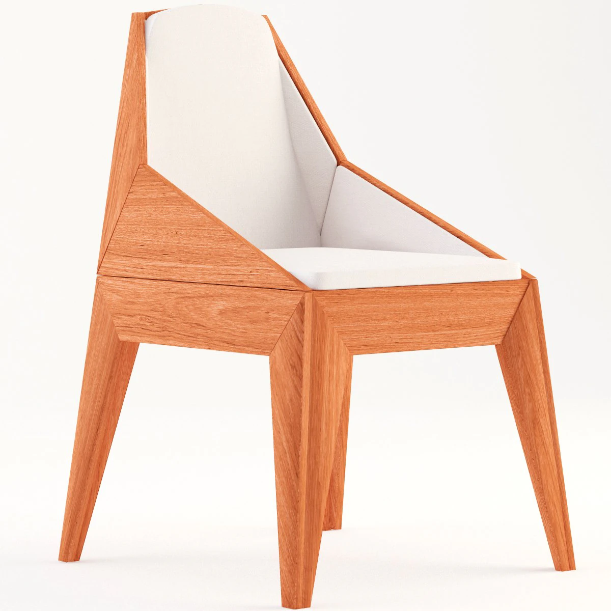 chair triarm - studio rika 3D Model .c4d .max .obj .3ds .fbx .stl .blend 