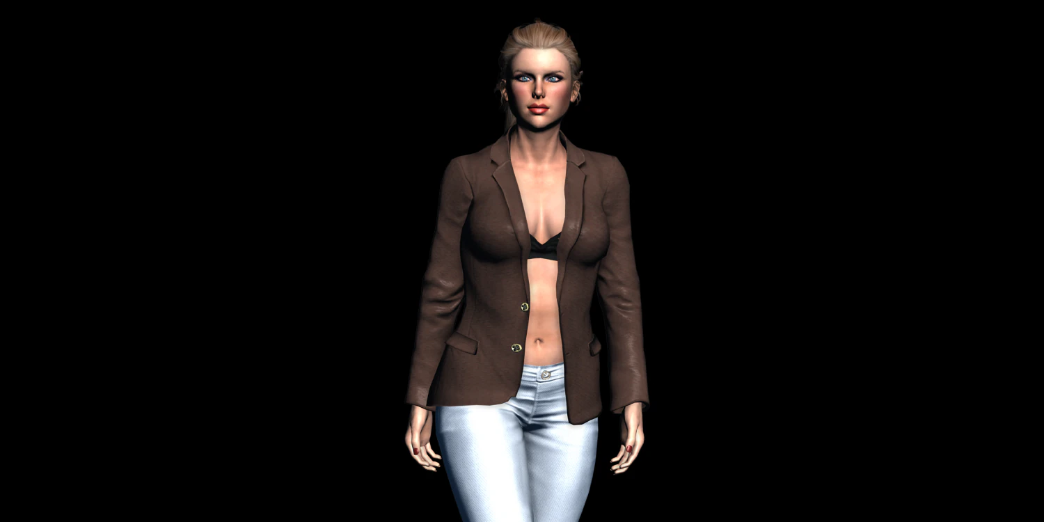 Personagem Ana Modelo 3D .c4d .max .obj .3ds .fbx .stl .blend 