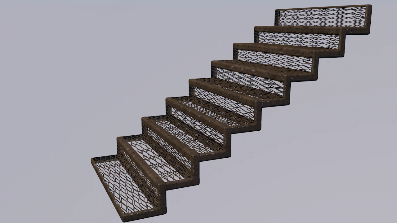 stairs 3D Model .c4d .max .obj .3ds .fbx .stl .blend 