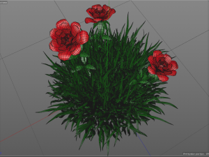 flowers roses red 3D Model