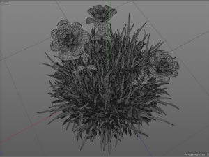 flowers roses red 3D Model