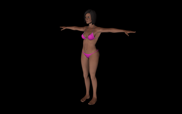 african girl 3D Model .c4d .max .obj .3ds .fbx .stl .blend 