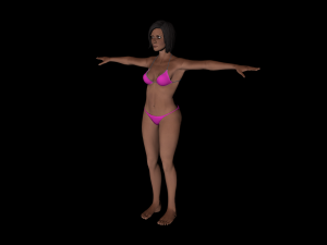 african girl 3D मॉडल