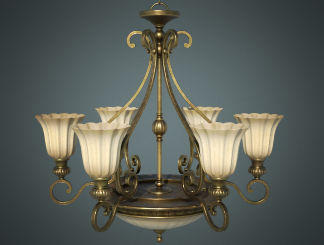 classic chandelier 01 Model 3D .c4d .max .obj .3ds .fbx .stl .blend 