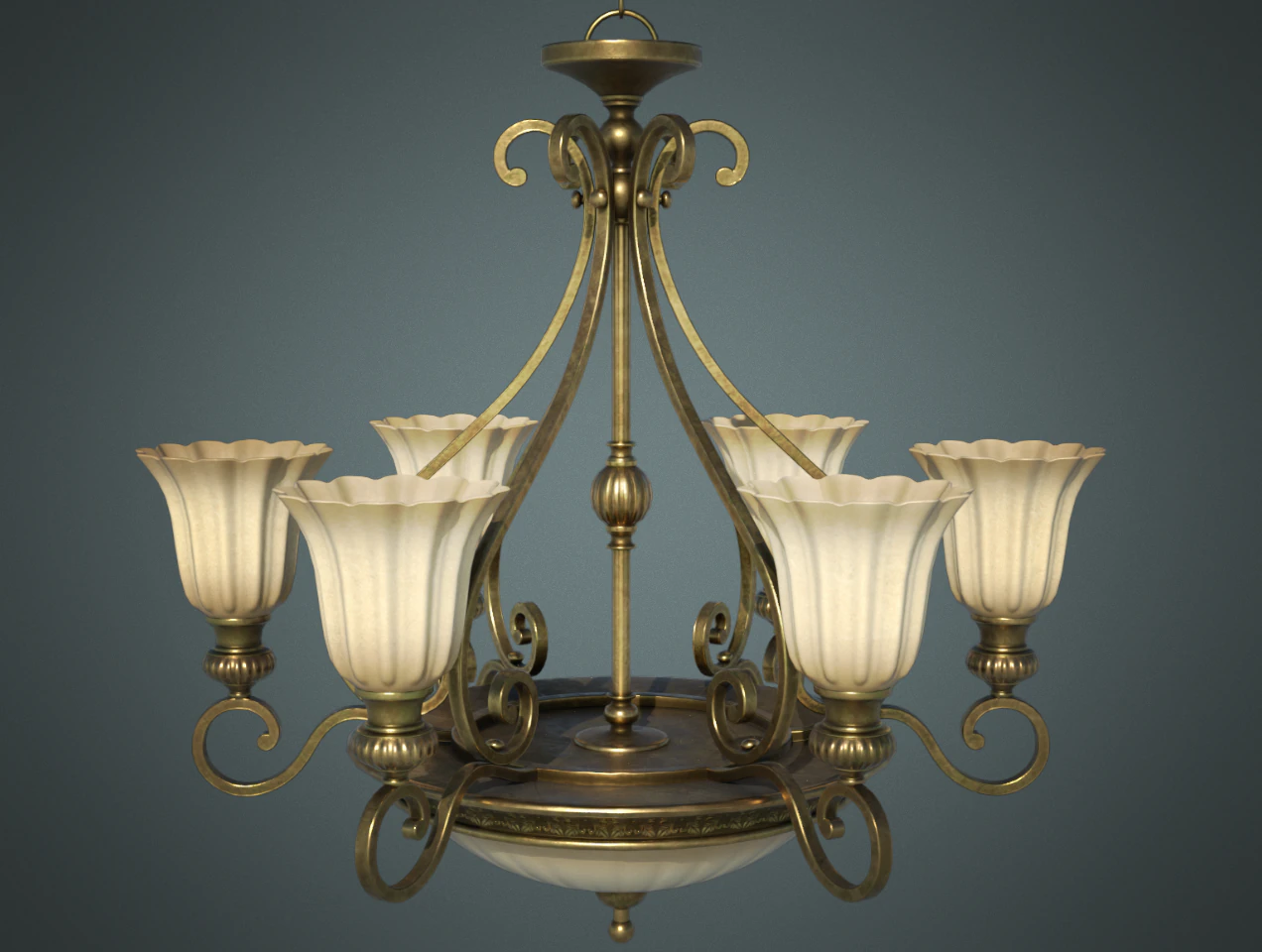 classic chandelier 01 3D Model .c4d .max .obj .3ds .fbx .stl .blend 