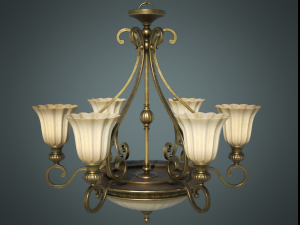 classic chandelier 01 3D मॉडल