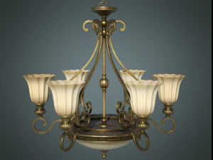 класична люстра 01 3D Модель