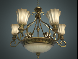 classic chandelier 01 Model 3D
