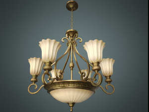 classic chandelier 01 Model 3D