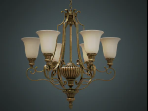 Класична люстра 02 3D Модель