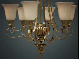 Classic chandelier 02 3D Model