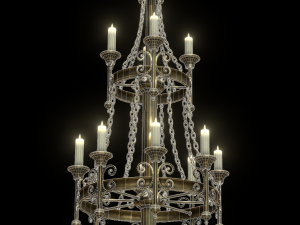 big brass candle stand 3D मॉडल